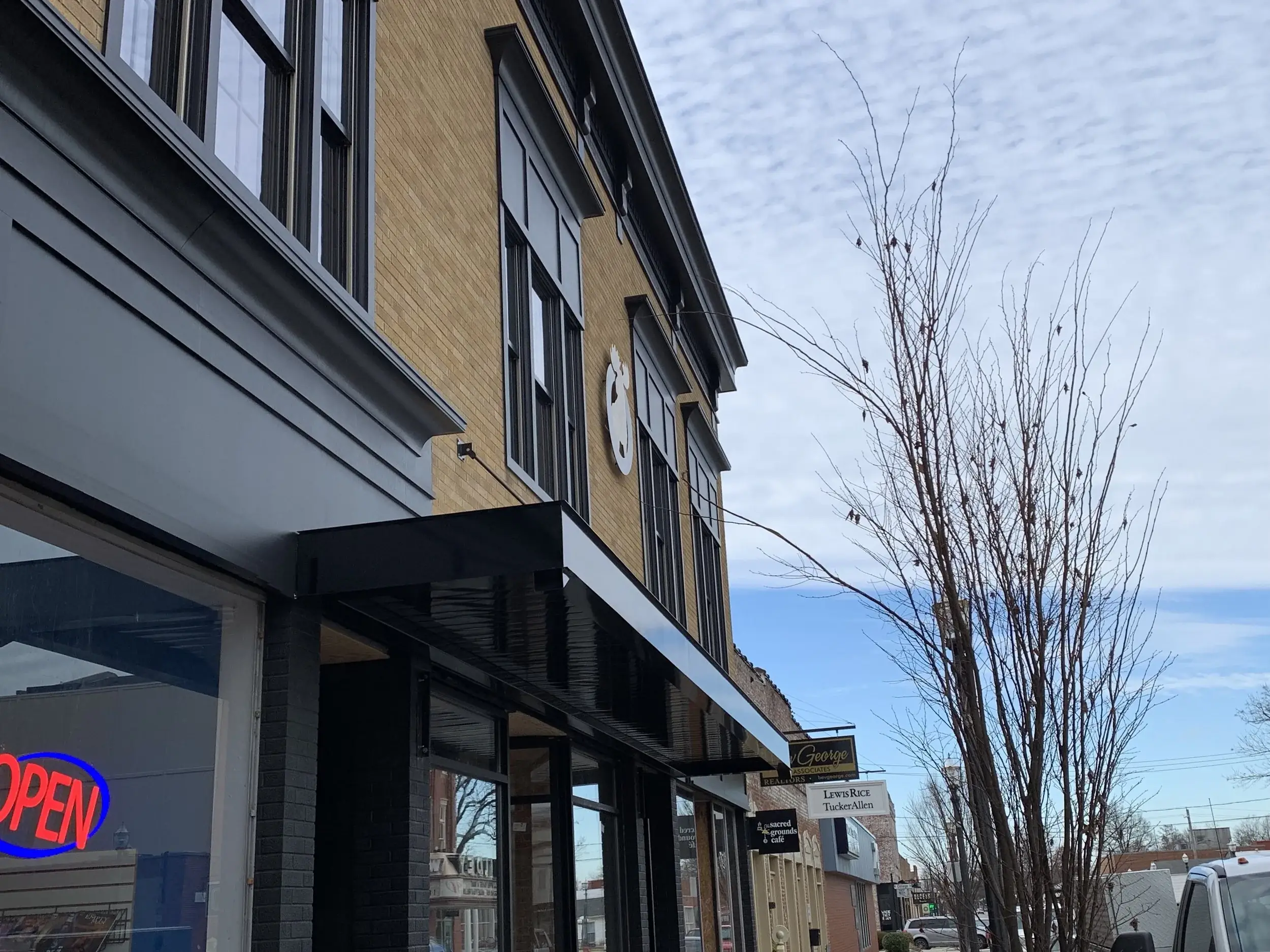 The Lodge storefront on Main Street